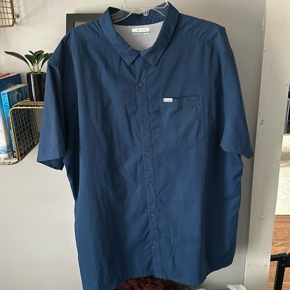 Columbia PFG camp shirt XXL blue